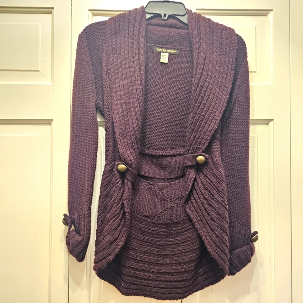 Love by Design Women's Purple Sweater Sz XS